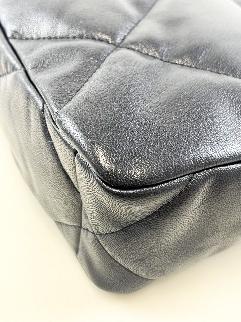 Chanel Navy Small Lambskin 19 with Gold & Silver Tone Hardware