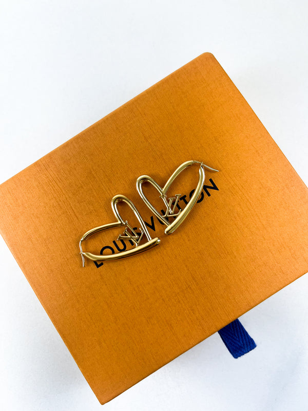 Louis Vuitton Heart Hoop Earrings