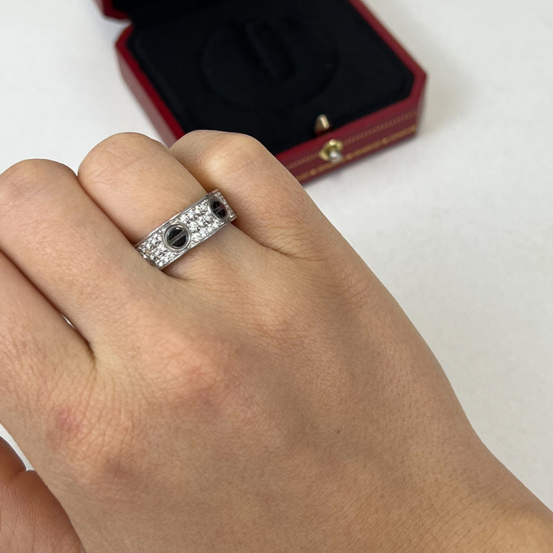 Cartier Love Ring Diamond Paved