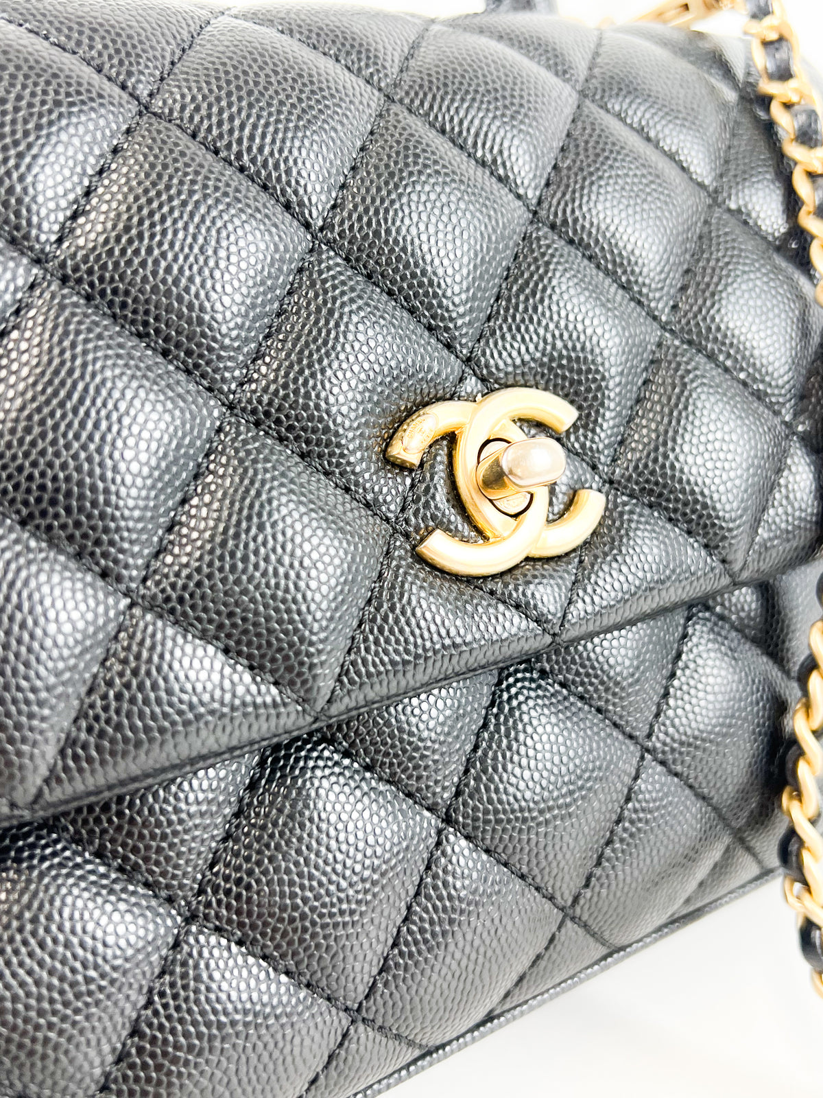 Chanel Small Black Caviar Coco Handle