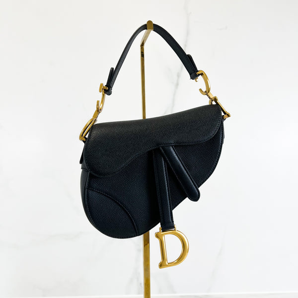 Christian Dior Mini Black Saddle