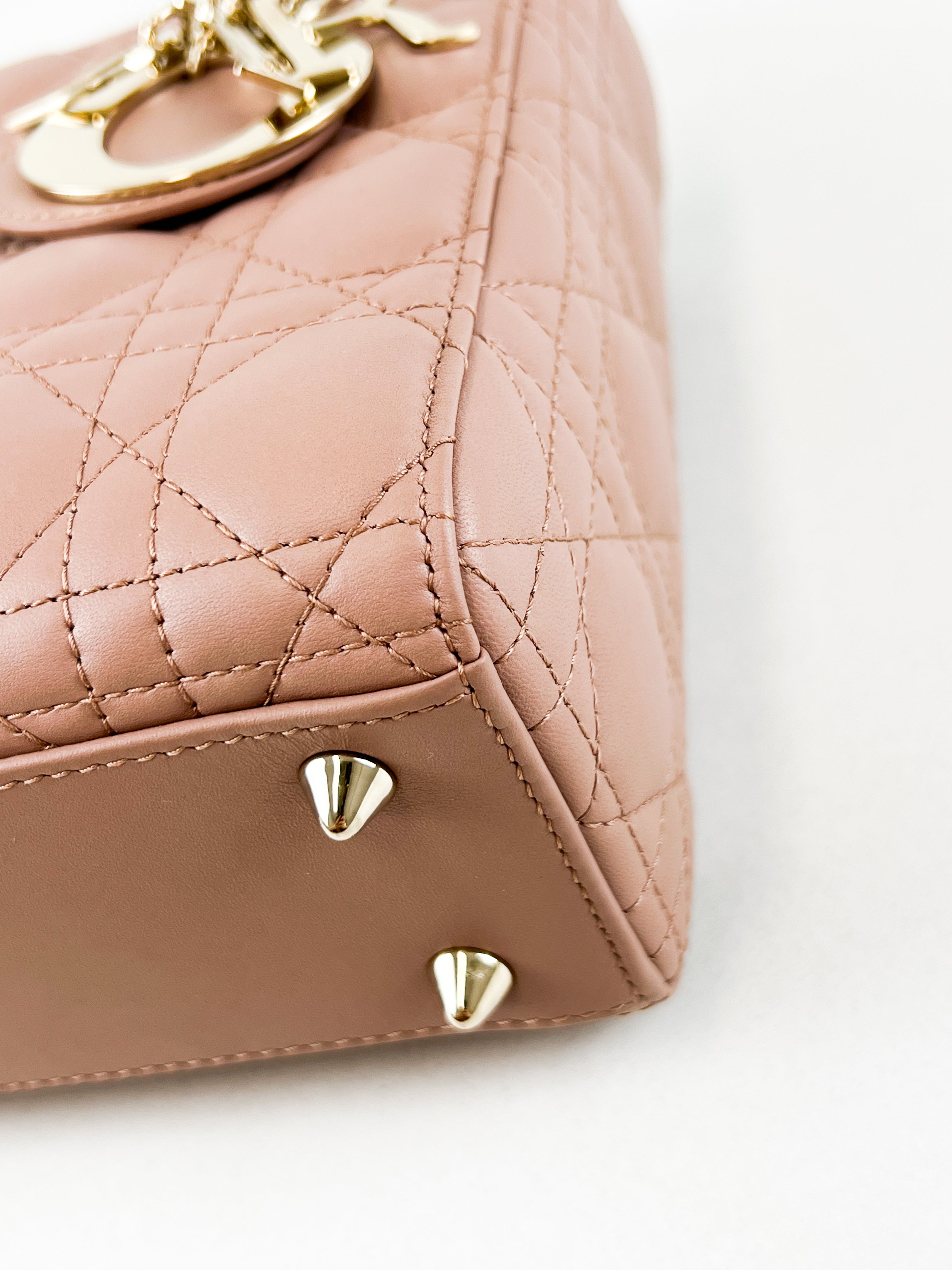 Christian Dior Small Lady Dior In Blush Cannage