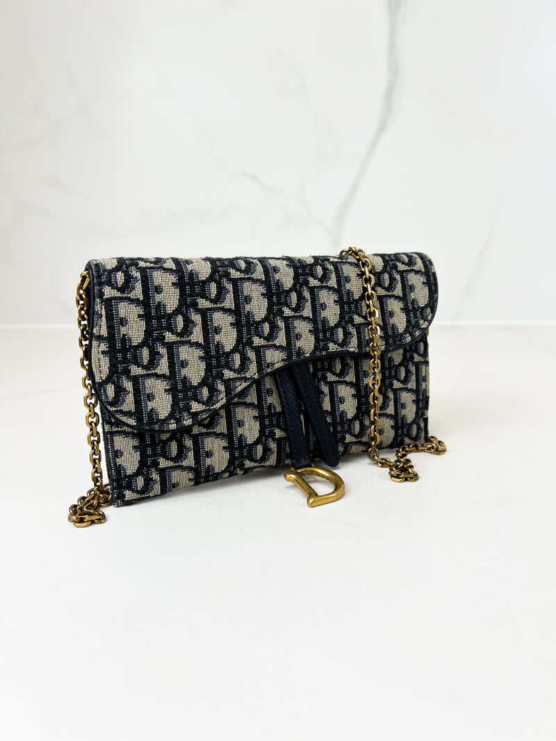 Christian Dior Oblique Wallet On Chain
