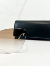 Chanel Irregular GOLD DARK GREY Sunglasses