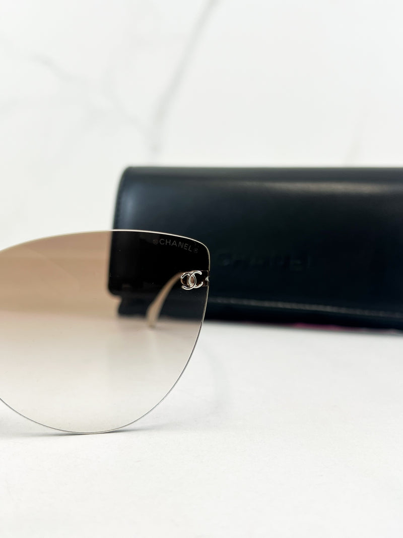 Chanel Irregular GOLD DARK GREY Sunglasses