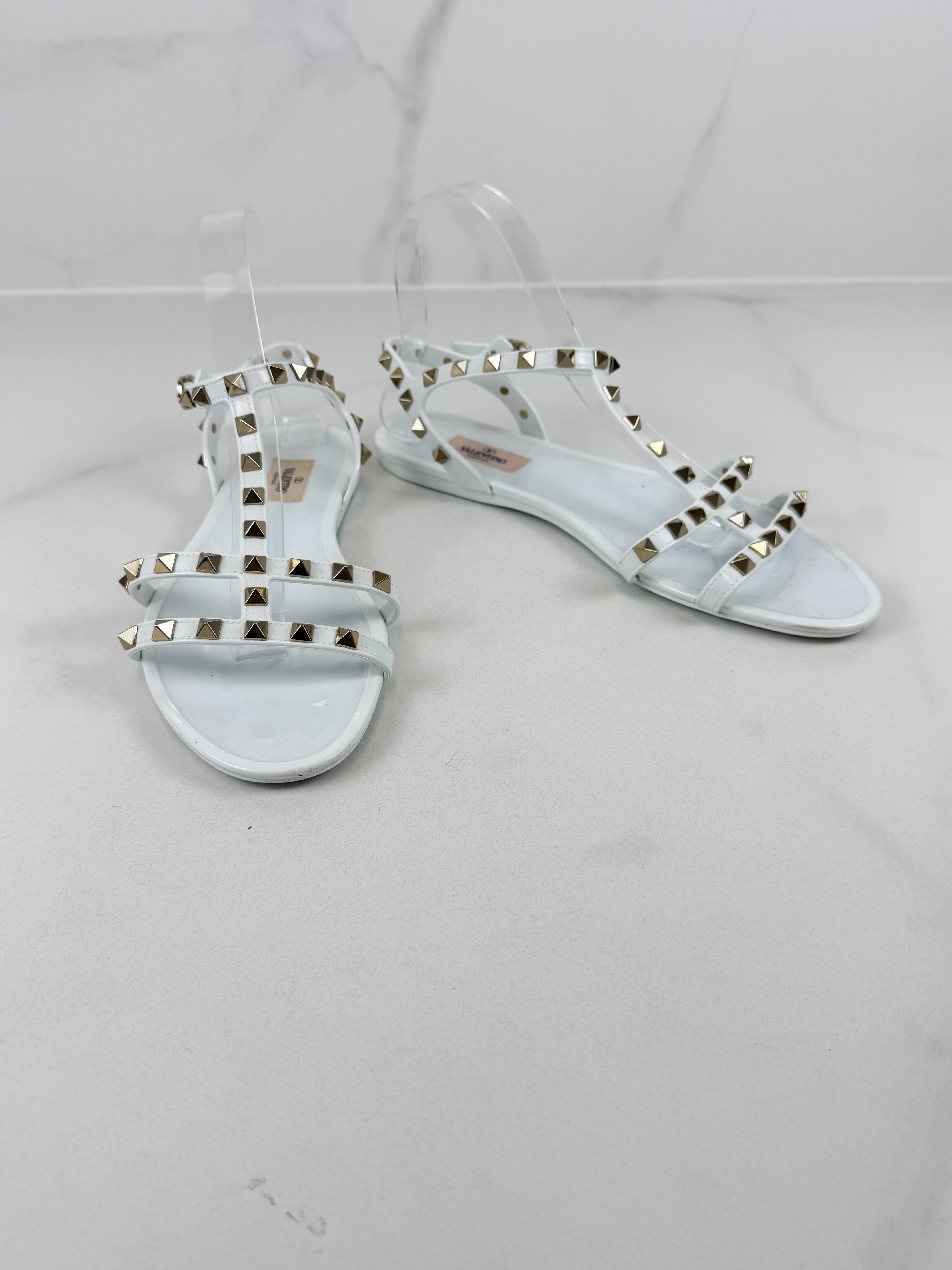 Valentino Jelly Rockstud Sandals Black Size 41