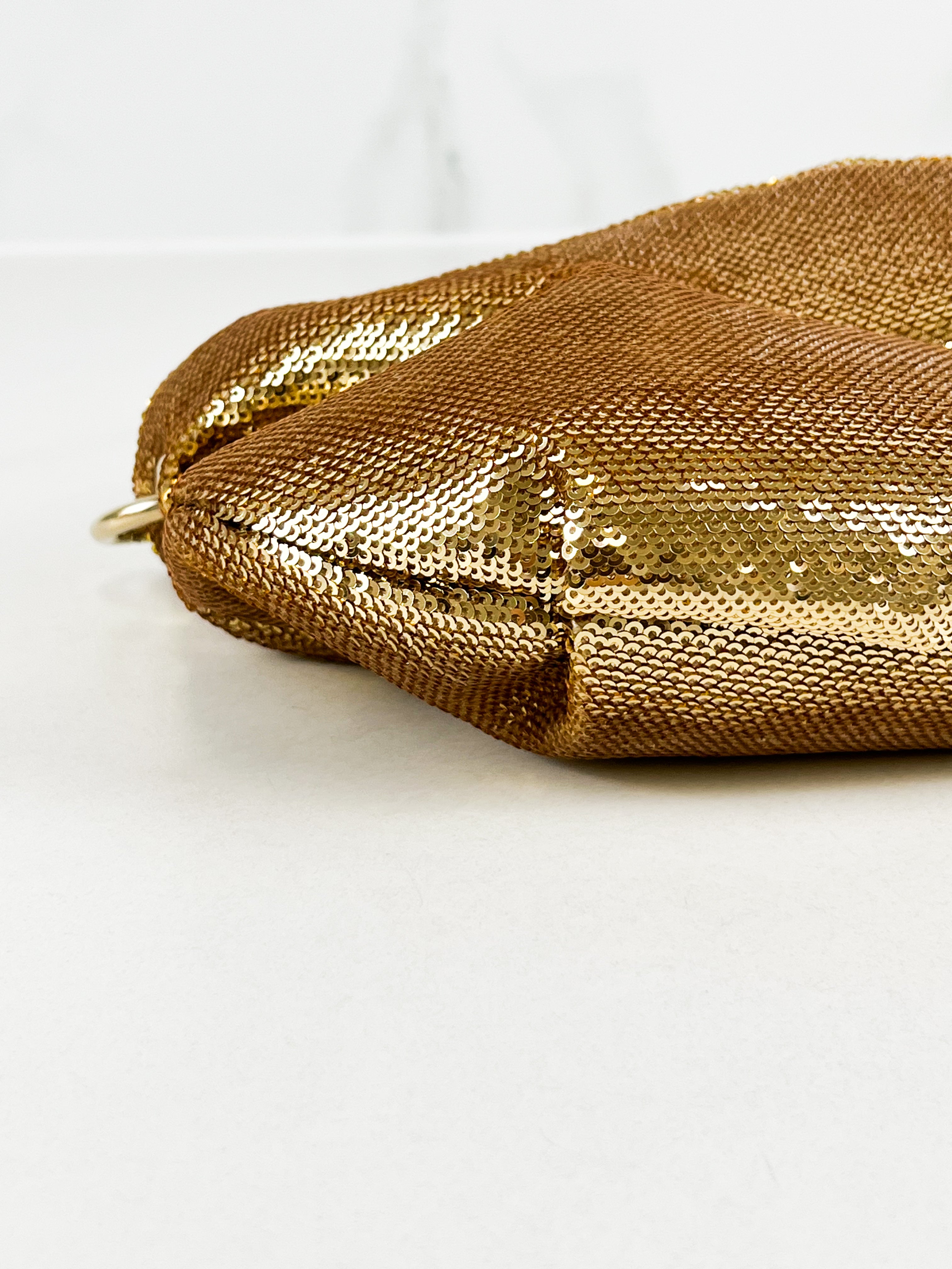 Jimmy Choo Bonny Sequin Crossbody Bag in Gold