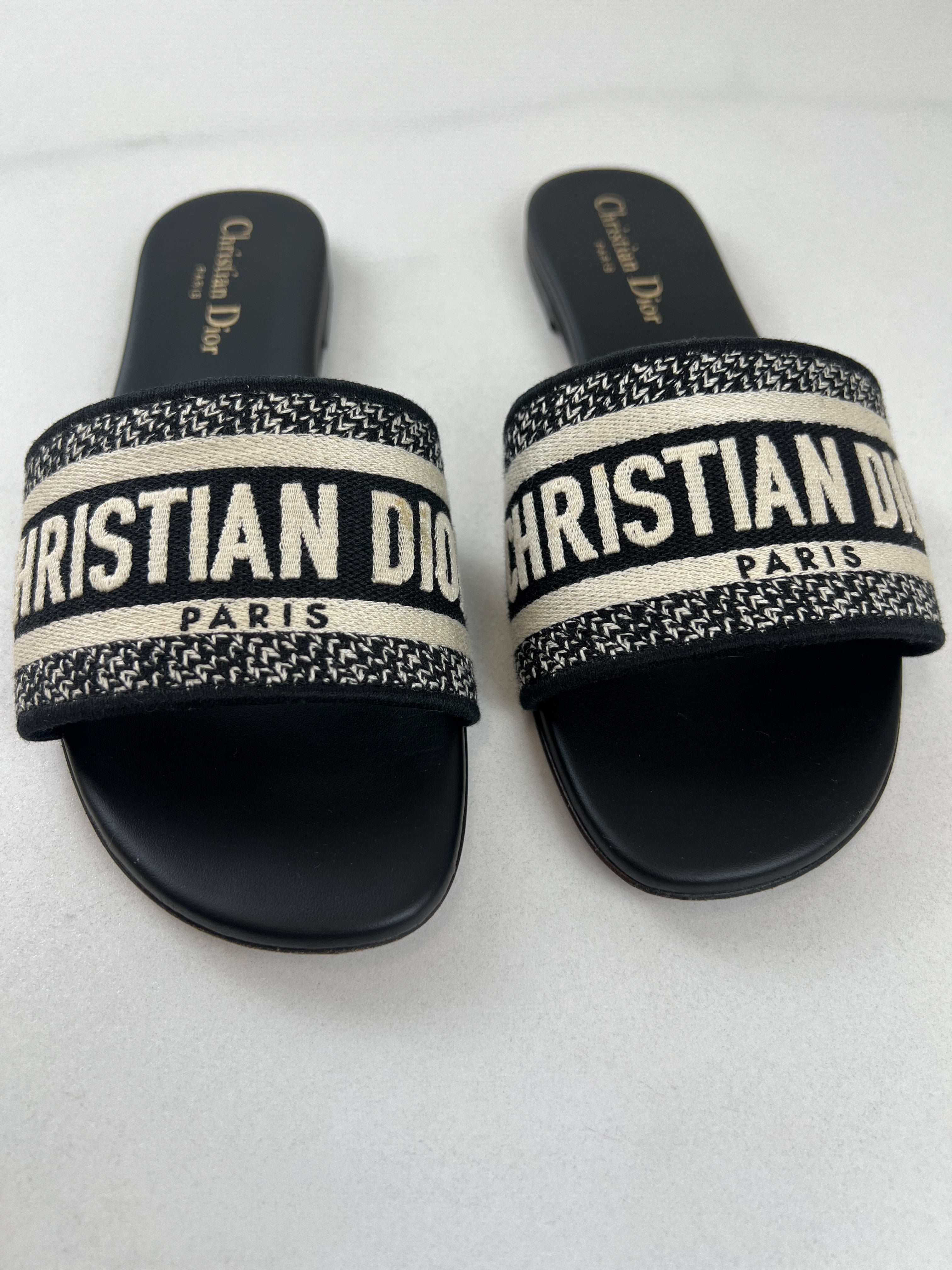 Christian Dior Dway Slides Size 37.5