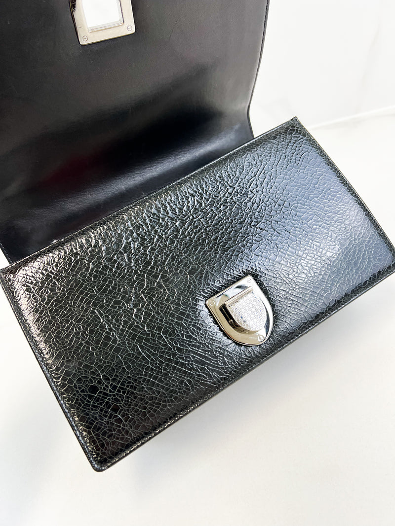 Christian Dior Medium Black Leather Diorama Shoulder Bag