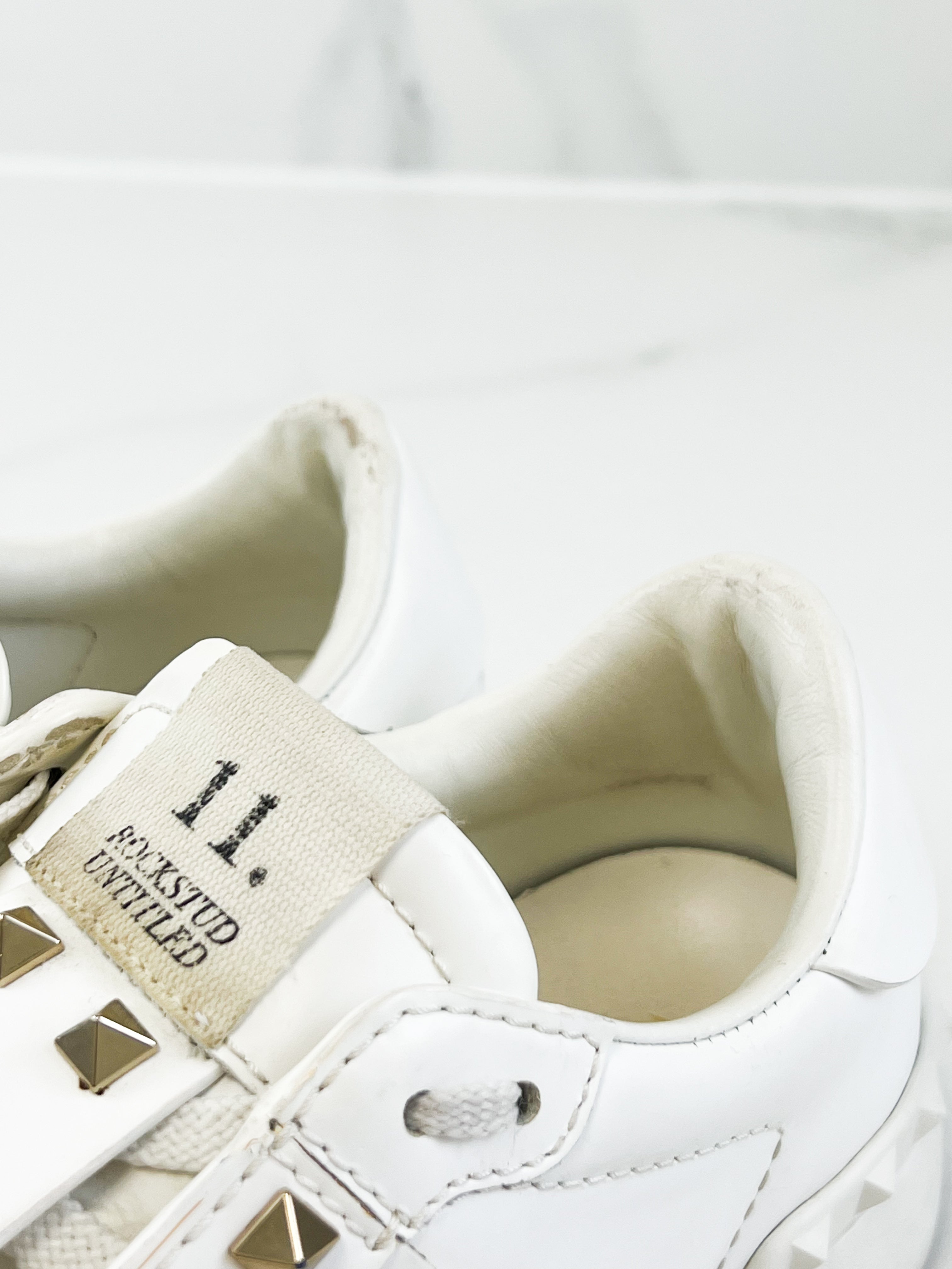 Valentino Rockstud Open Sneaker Size 36