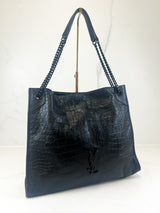 Saint Laurent Niki Shopping Crinkled Vintage Leather