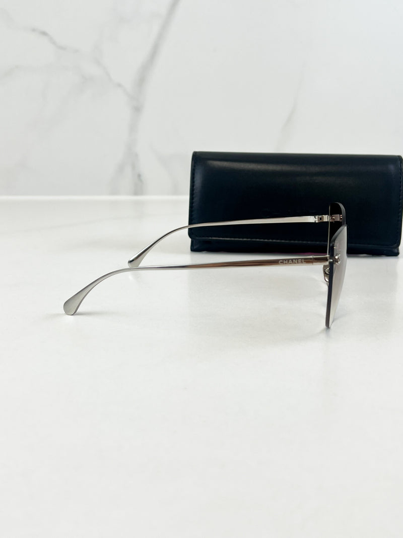 Chanel Irregular GOLD DARK GREY Sunglasses
