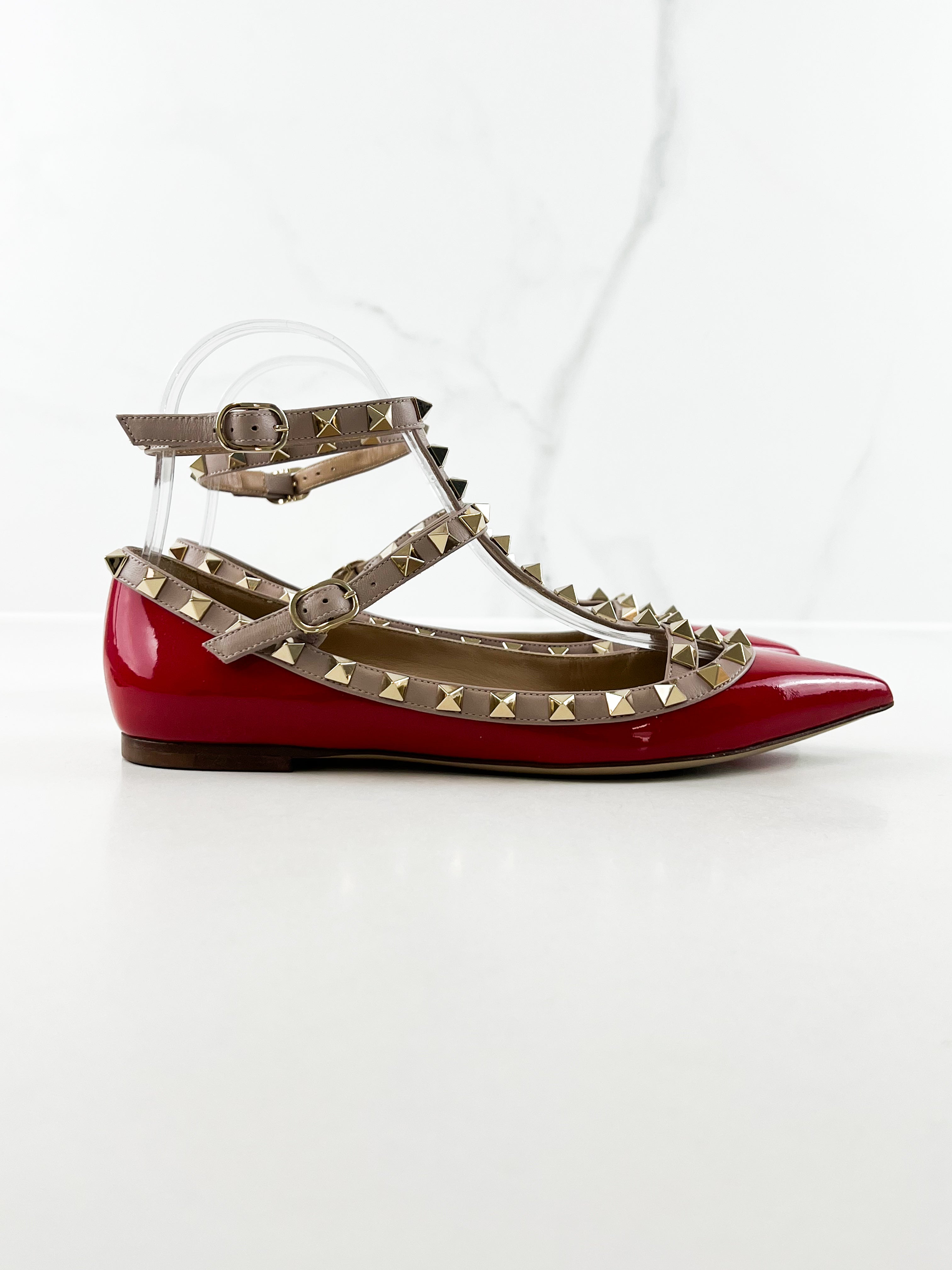 Valentino Rockstud Caged Ballet Flat Size 36
