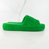 Bottega Veneta Green Sponge Slides Size 39