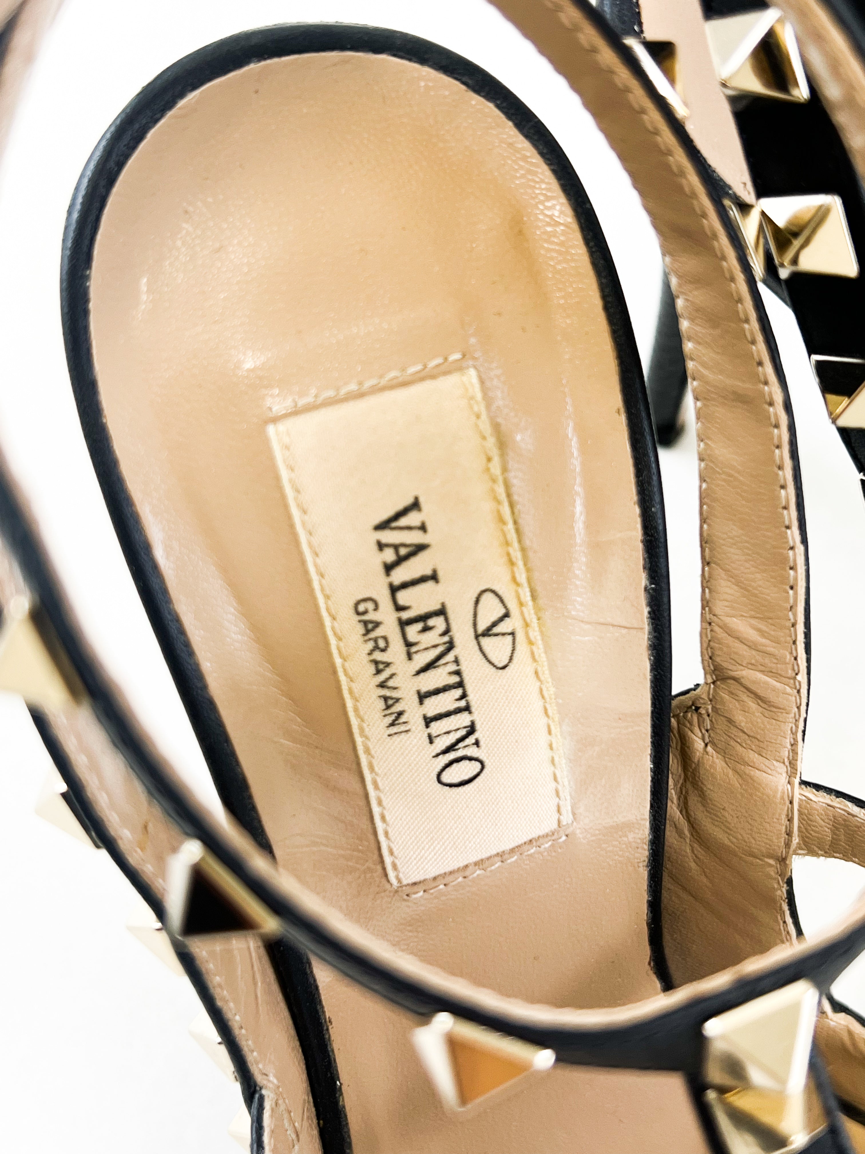 Valentino Black Caged Rockstud Pumps Size 37