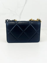 Chanel 19 Navy Wallet on Chain WOC in Lambskin Leather