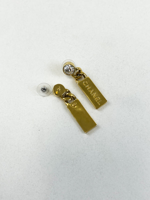 Chanel CC Drop Down Earrings