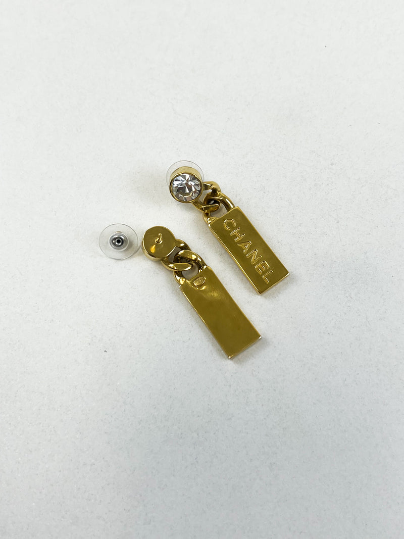 Chanel CC Drop Down Earrings