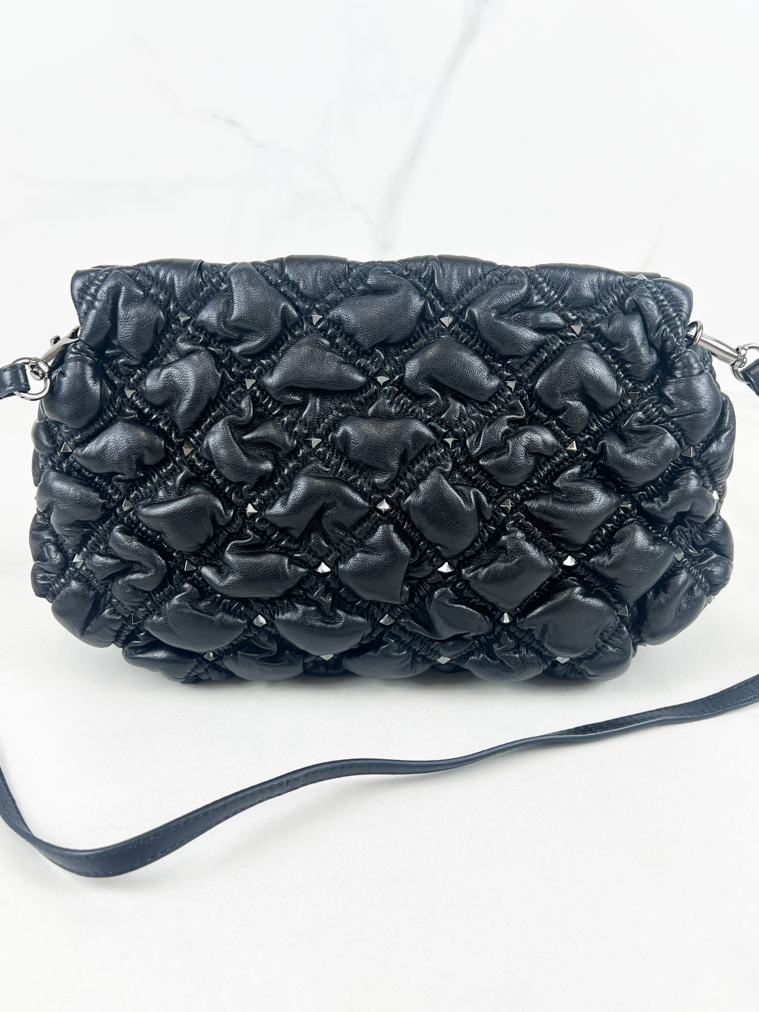 Valentino Garavani Rockstud Spike Nappa Leather Clutch