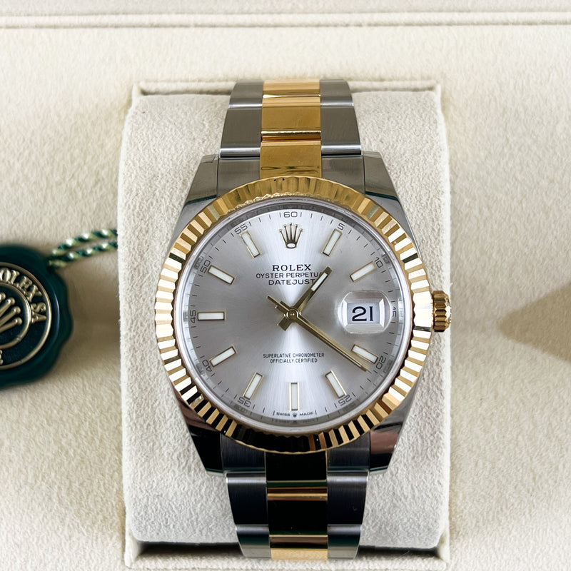 Rolex Datejust 41mm Silver Dial Oyster Perpetual Two-Tone