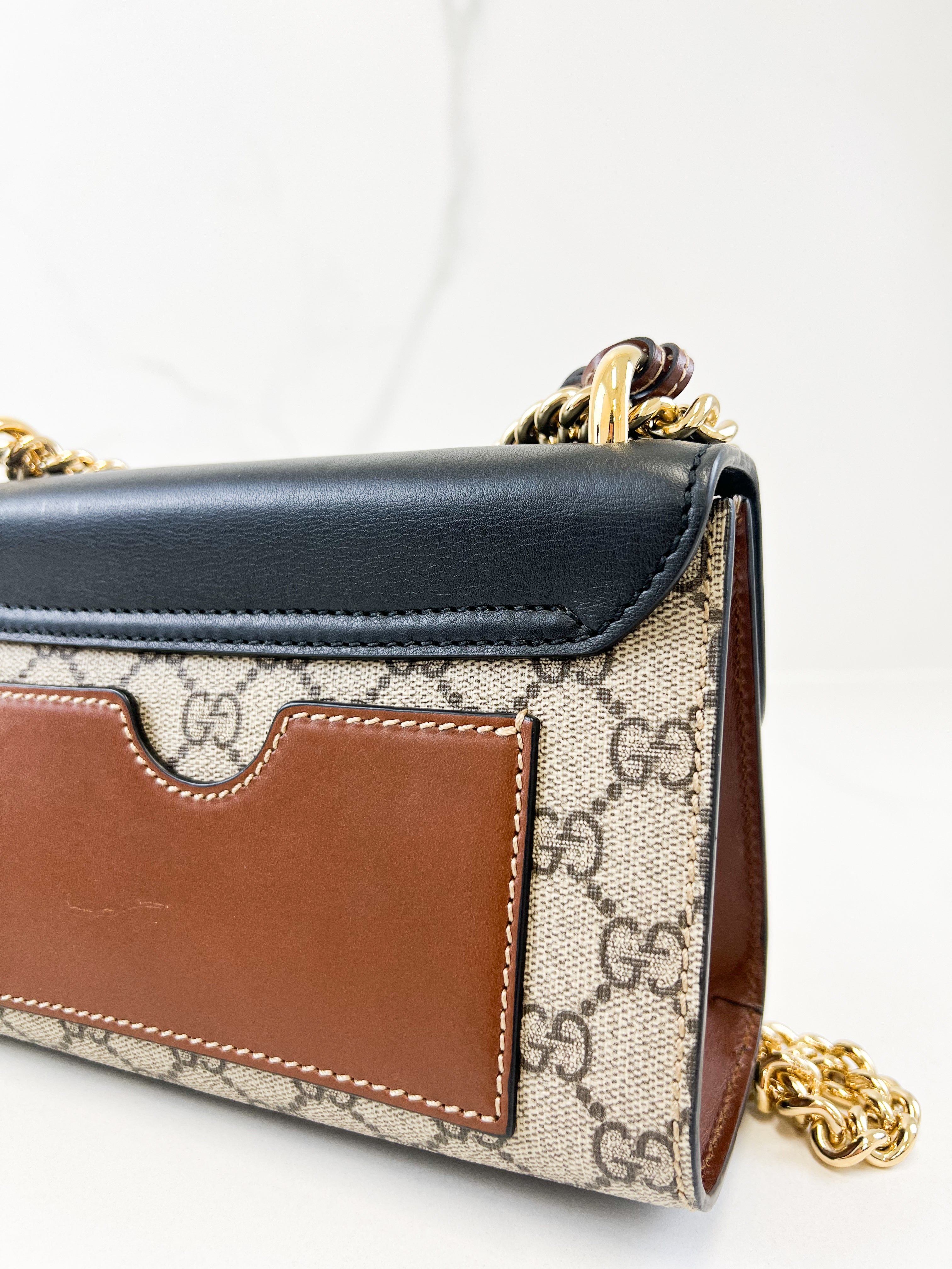 Gucci GG Supreme Small Padlock Shoulder Bag