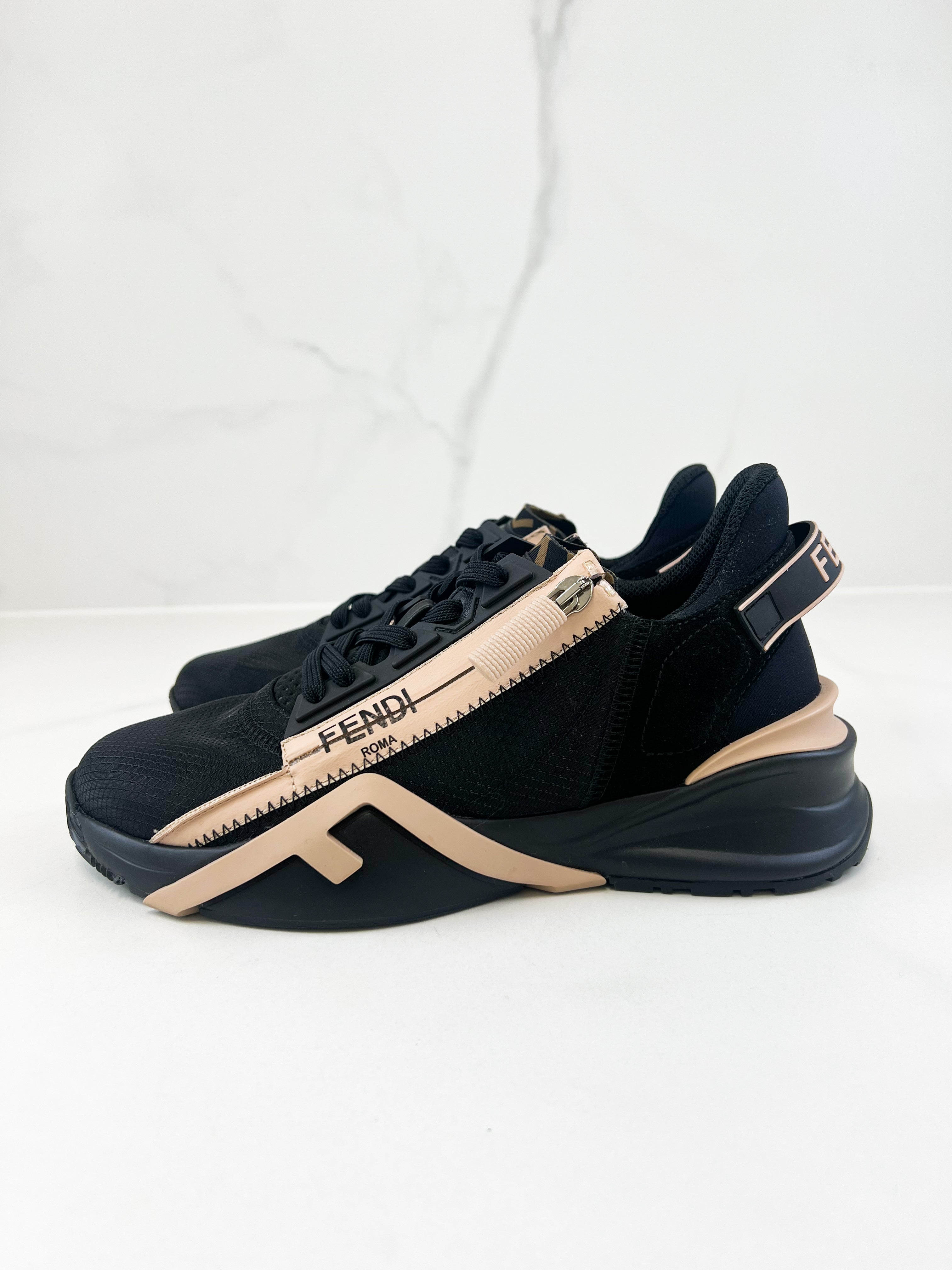 Fendi Black Flow Sneaker Size 37