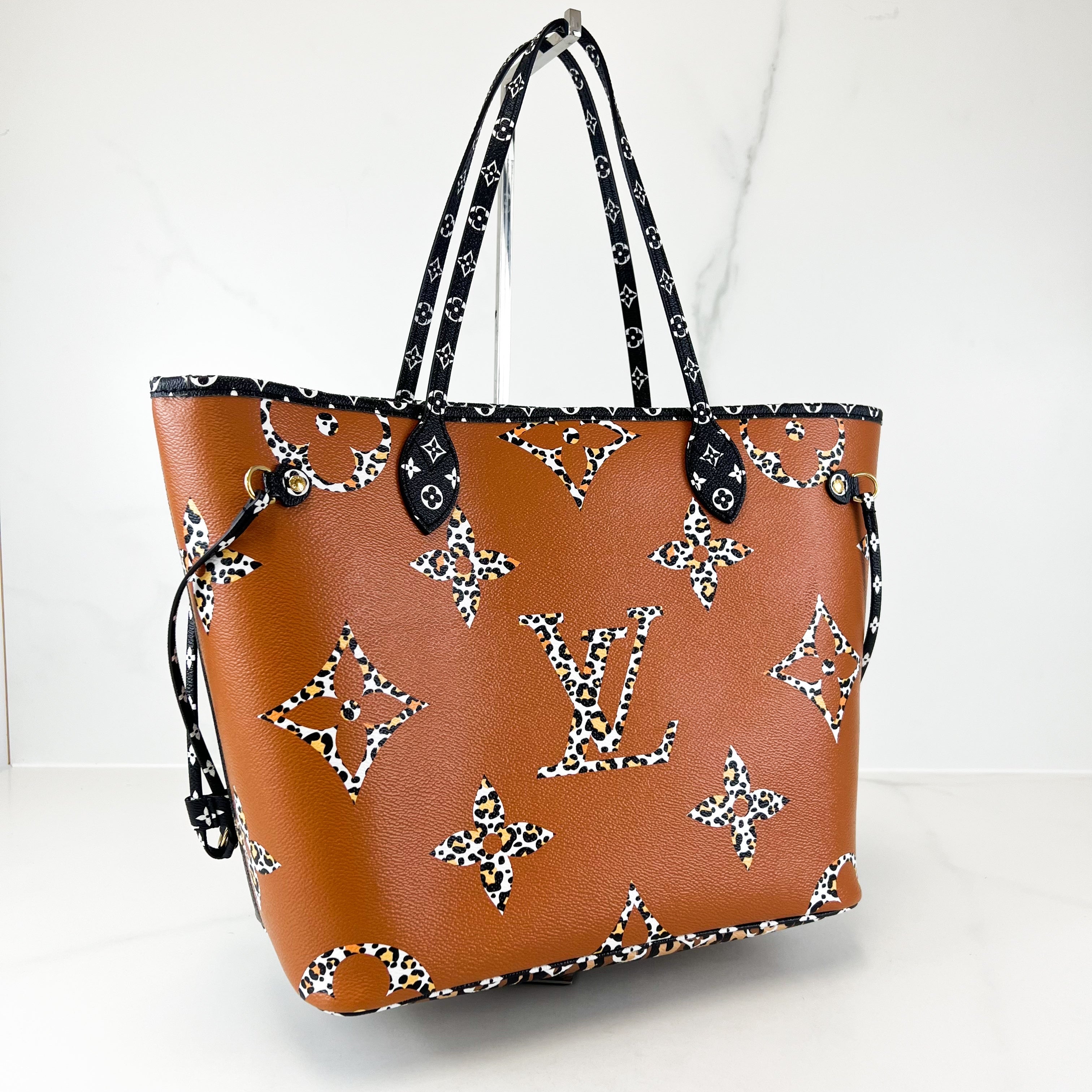 Louis Vuitton Neverfull Monogram Giant Jungle MM Black/Caramel