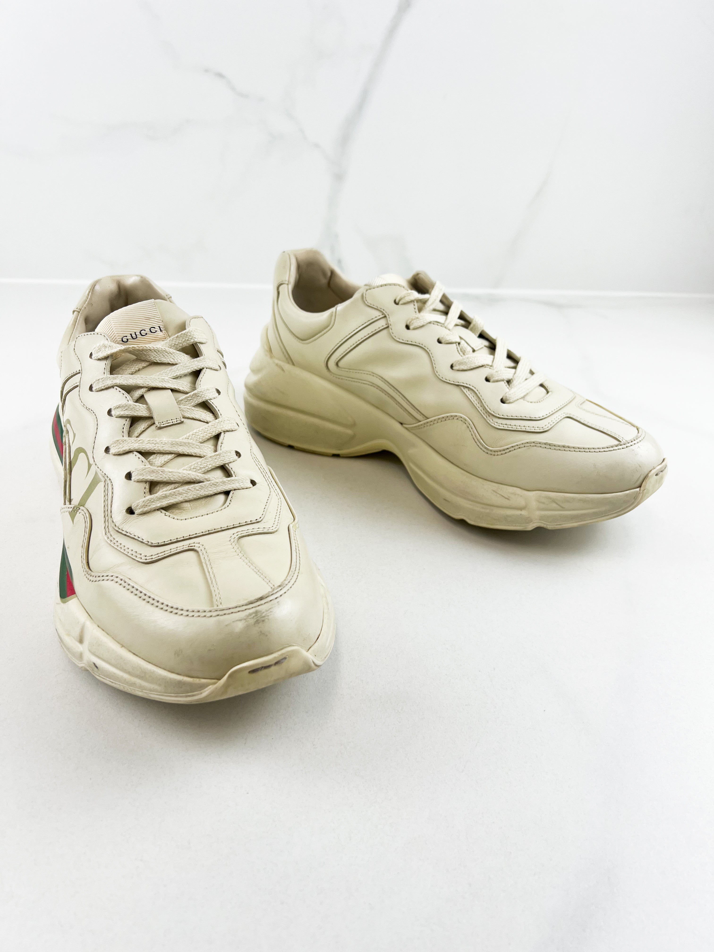 Gucci Men's GG Rhyton Logo Sneaker Size 8