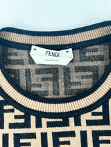 Fendi Long Sleeve Brown Jumper Size 40