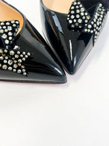 Christian Louboutin Black Patent Madame Menule 100 Pump Size 35.5