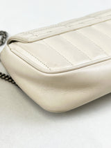 Gucci White GG Marmont Matelasse Super Mini Bag