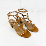 Valentino Rockstud Ankle Strap Sandal 65mm Size 38