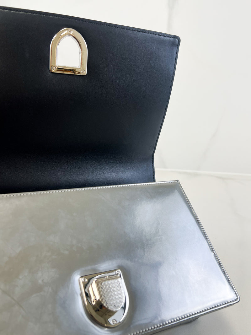 Christian Dior Medium Silver Diorama Shoulder Bag