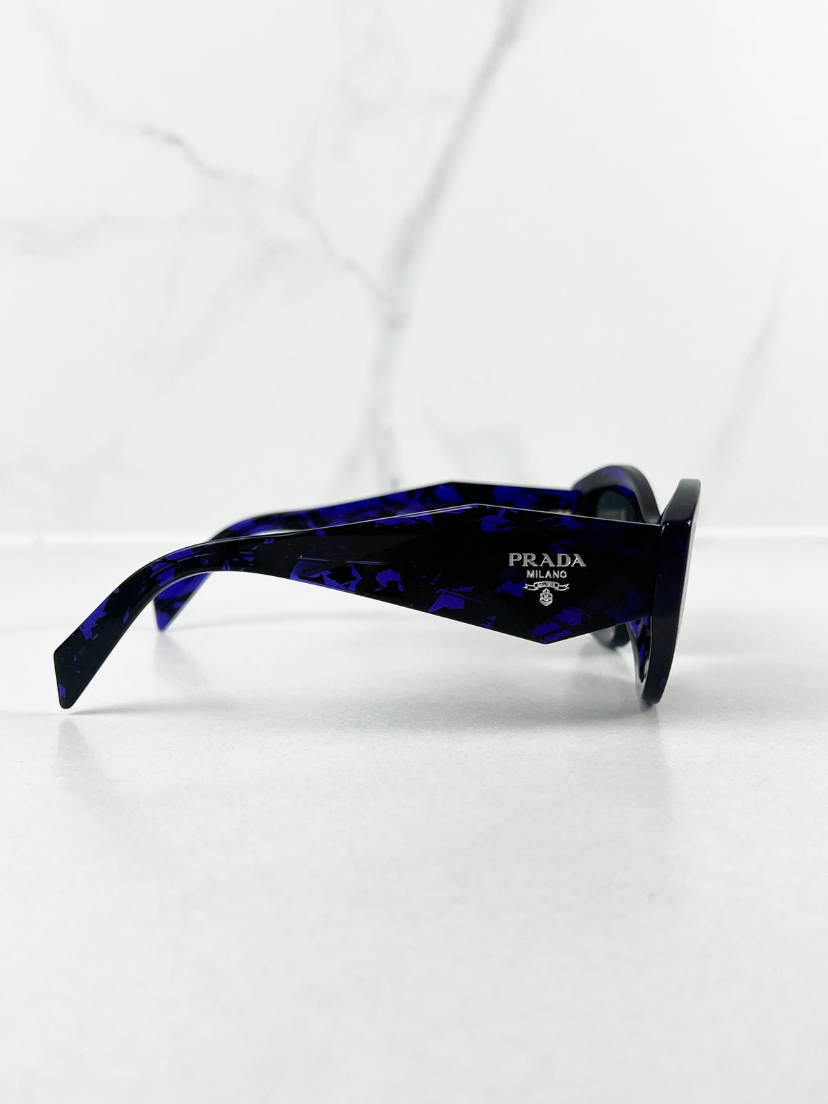Prada Cat-Eye Black Purple Sunglasses SPR 07Y-F
