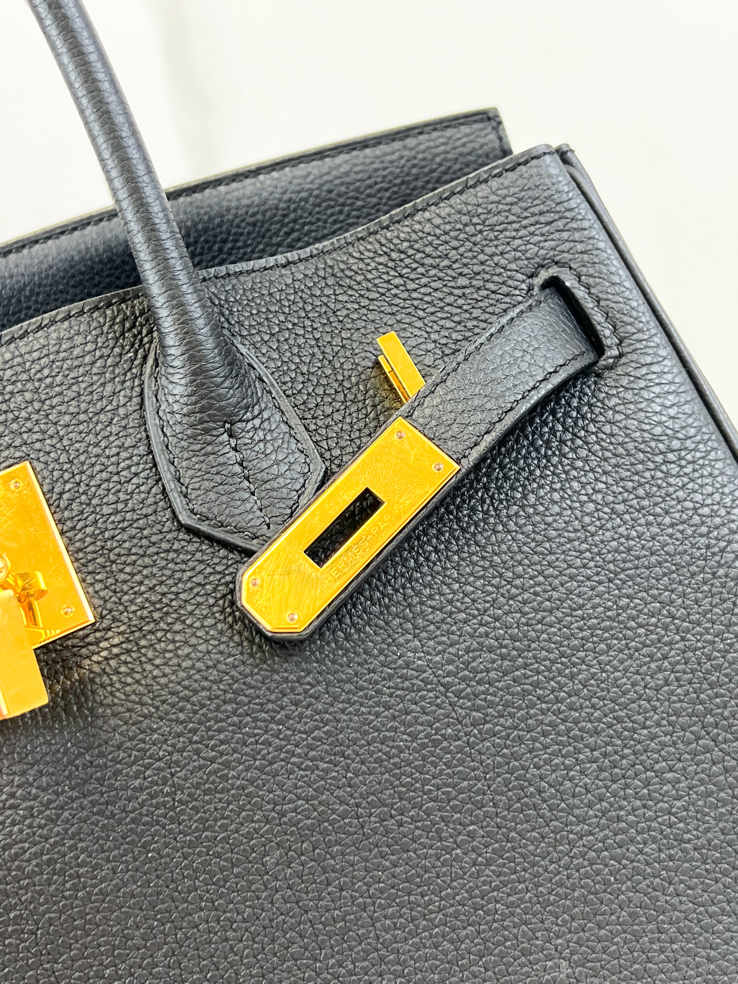 Hermes Togo Noir Birkin 30 with GHW