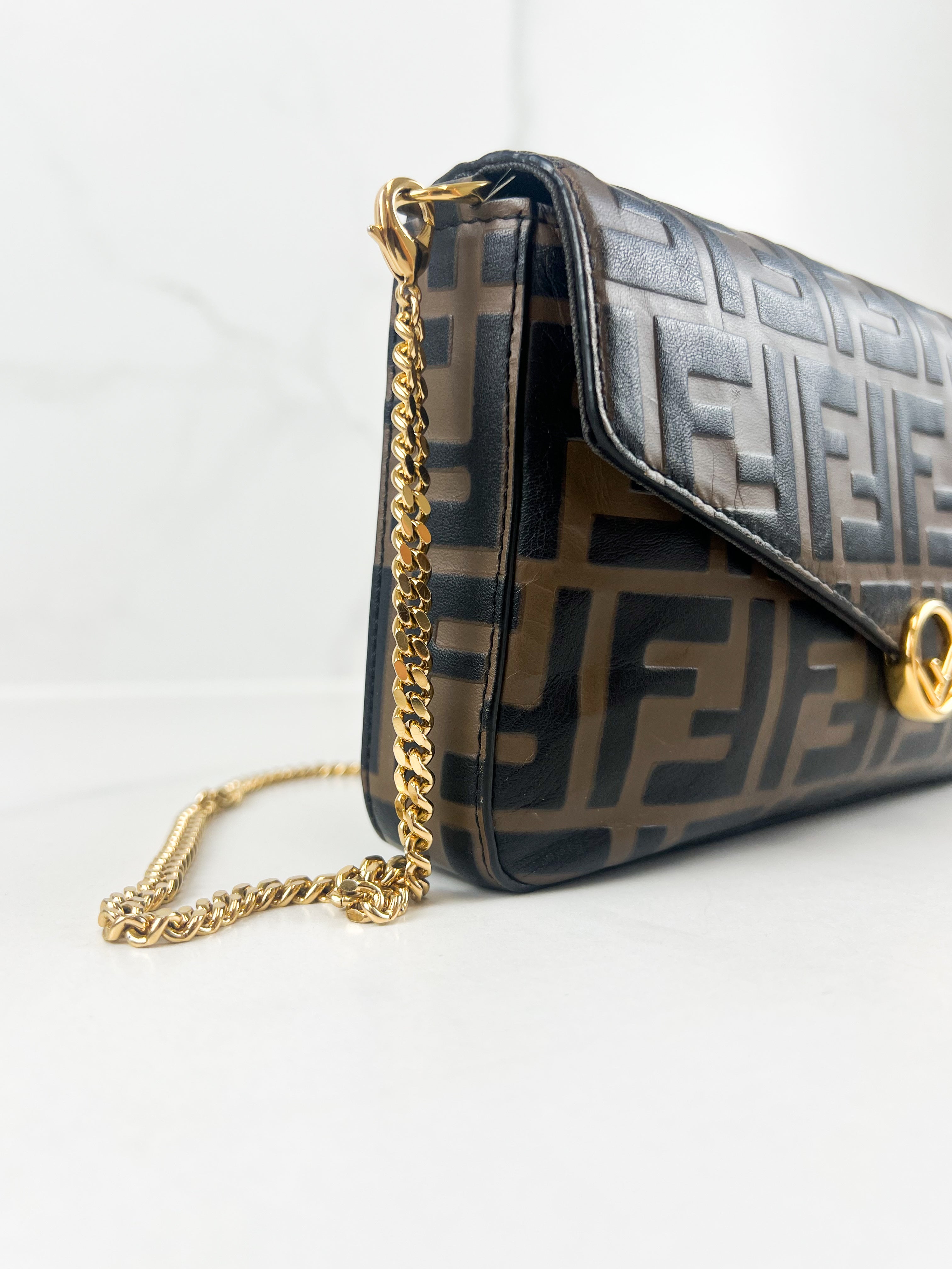 Fendi F Wallet on Chain with Pouch