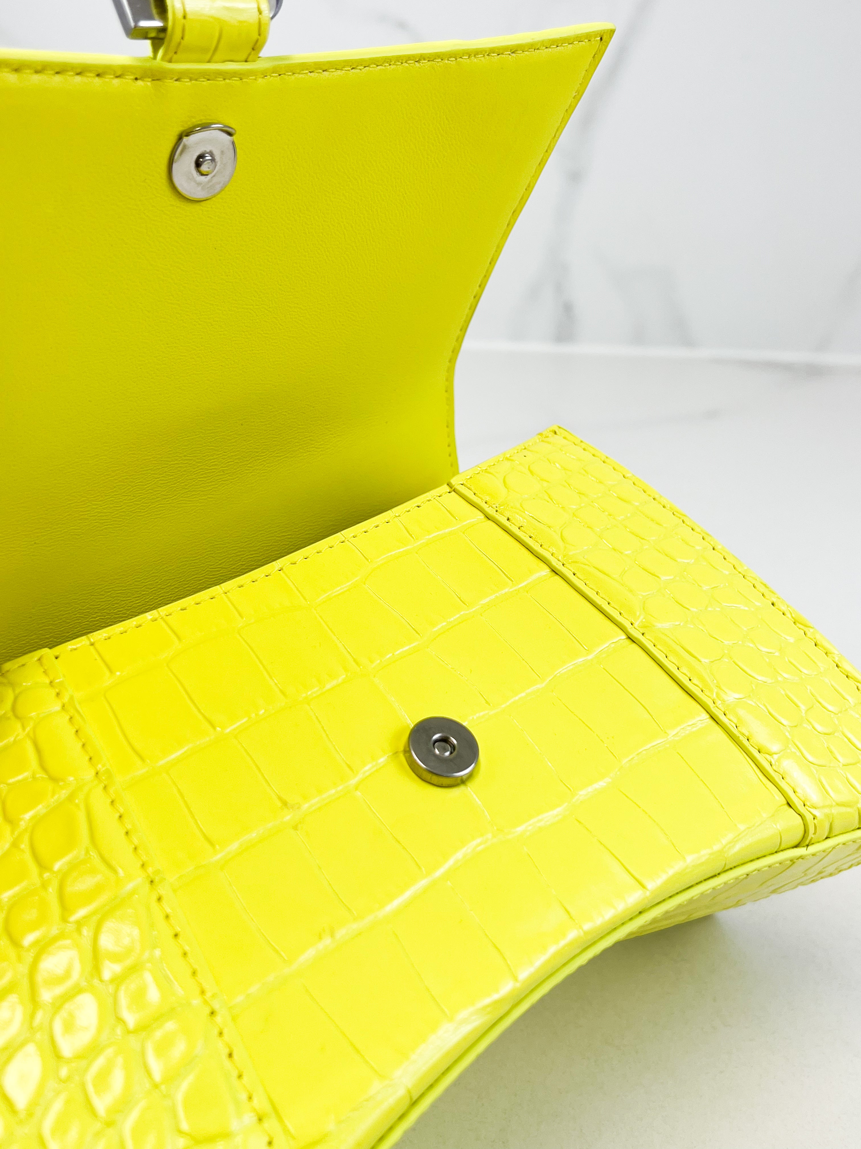Balenciaga Small Croc Hourglass with SHW