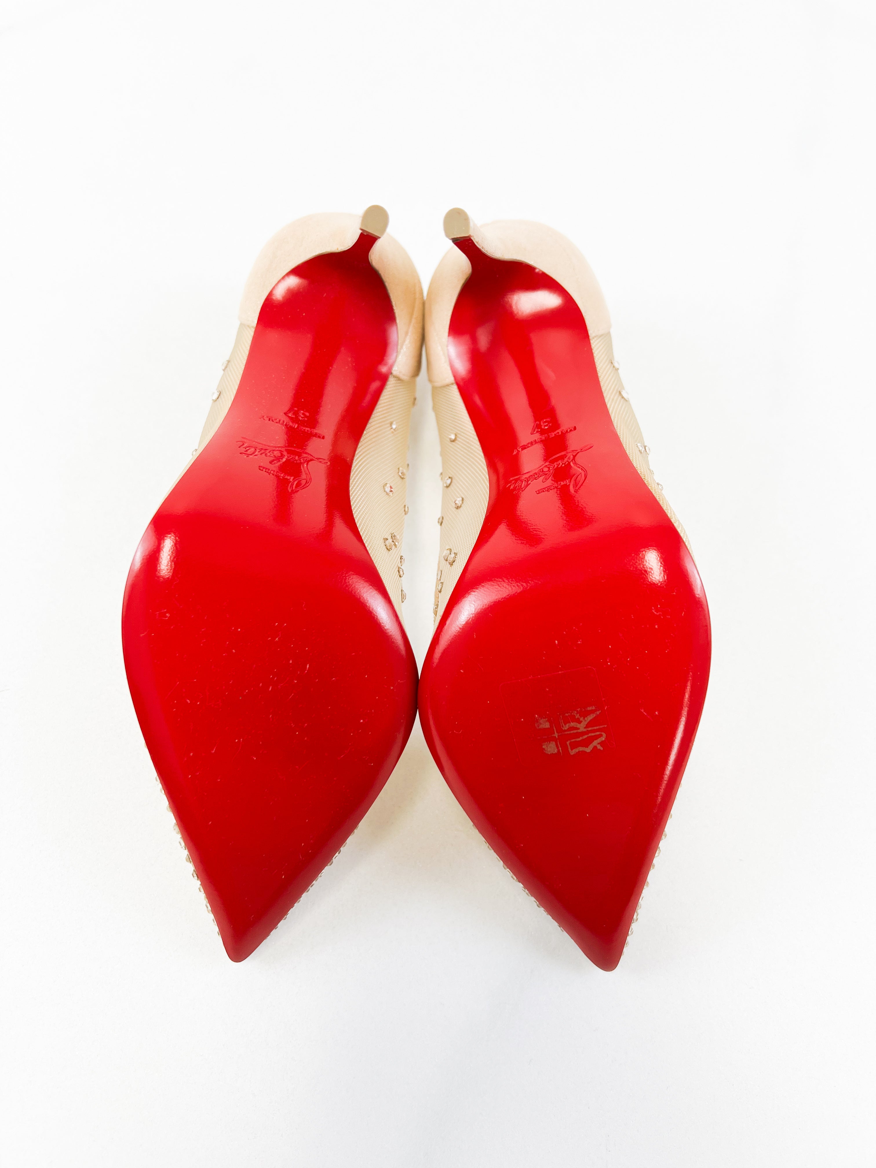 Christian Louboutin Follies Strass 100mm Size 37