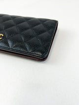 Chanel CC Black Caviar Flap Wallet GHW