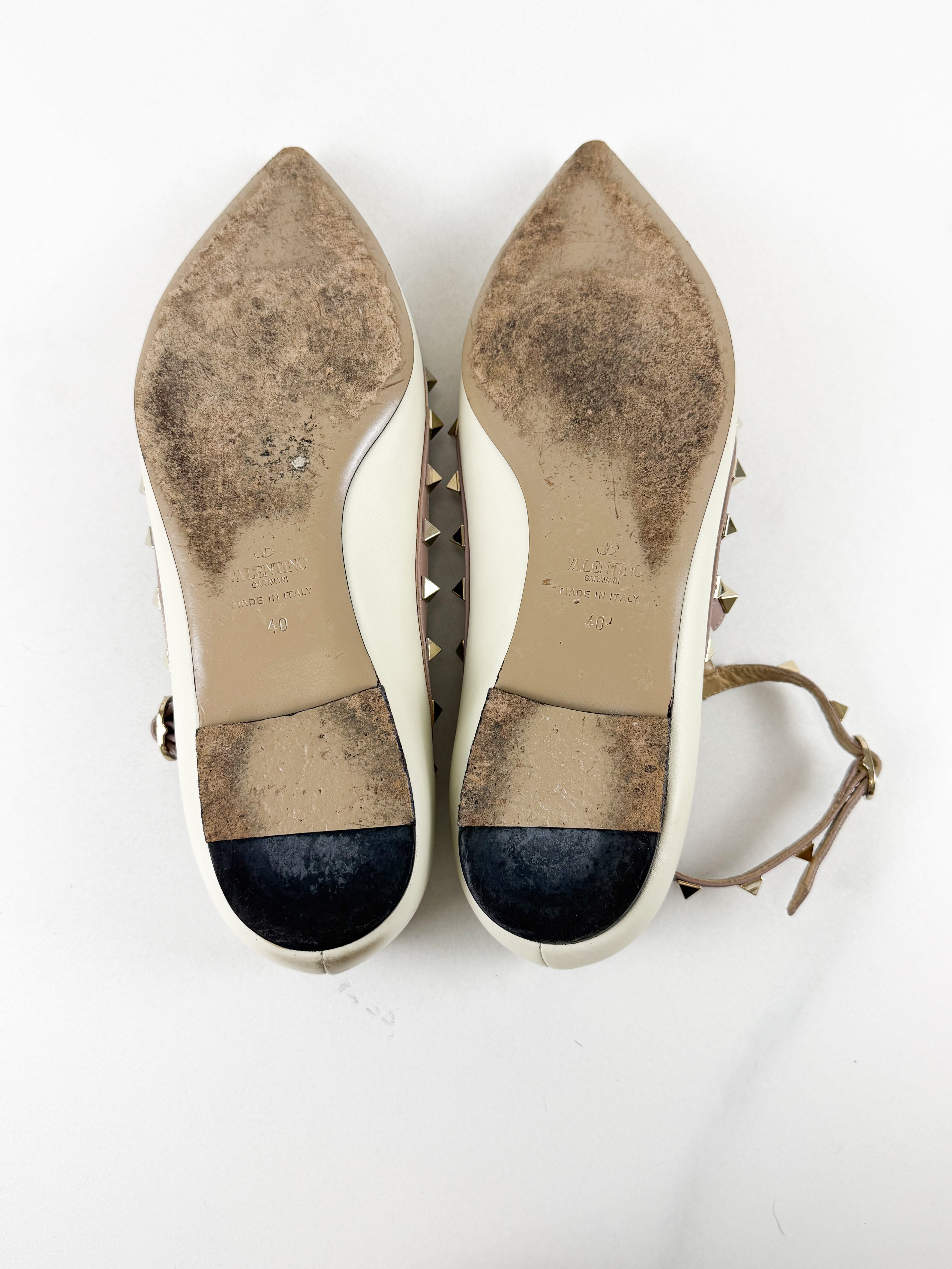 Valentino Rockstud Caged Ballet Flat Size 40