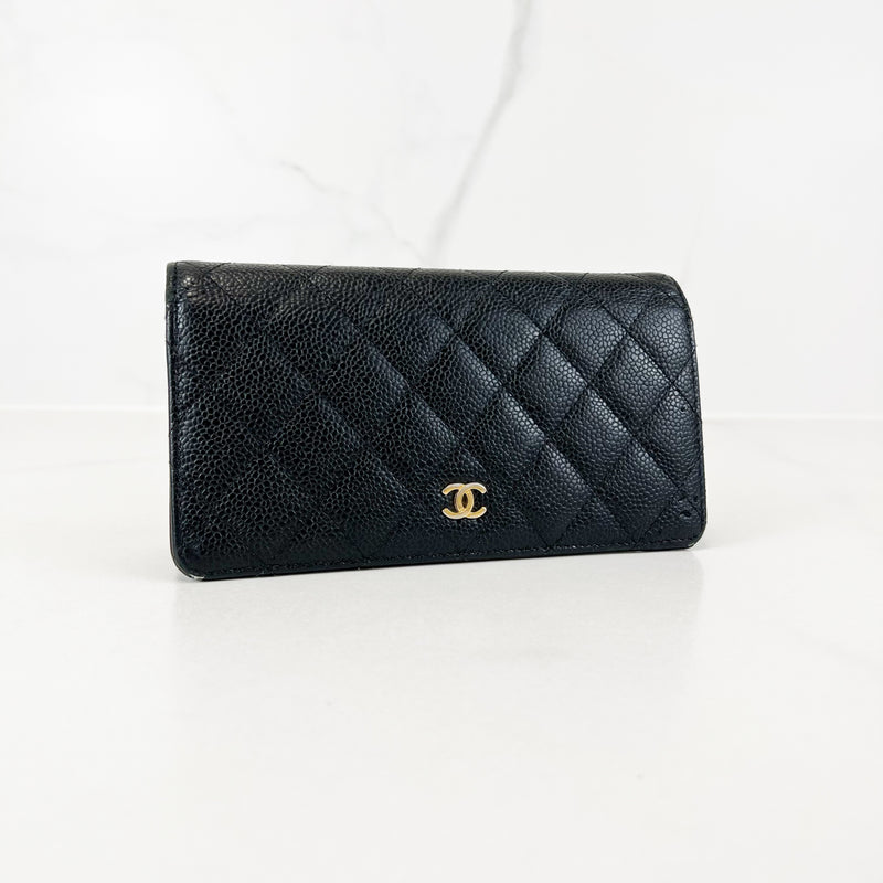 Chanel Caviar Black CC Bi-Fold Wallet