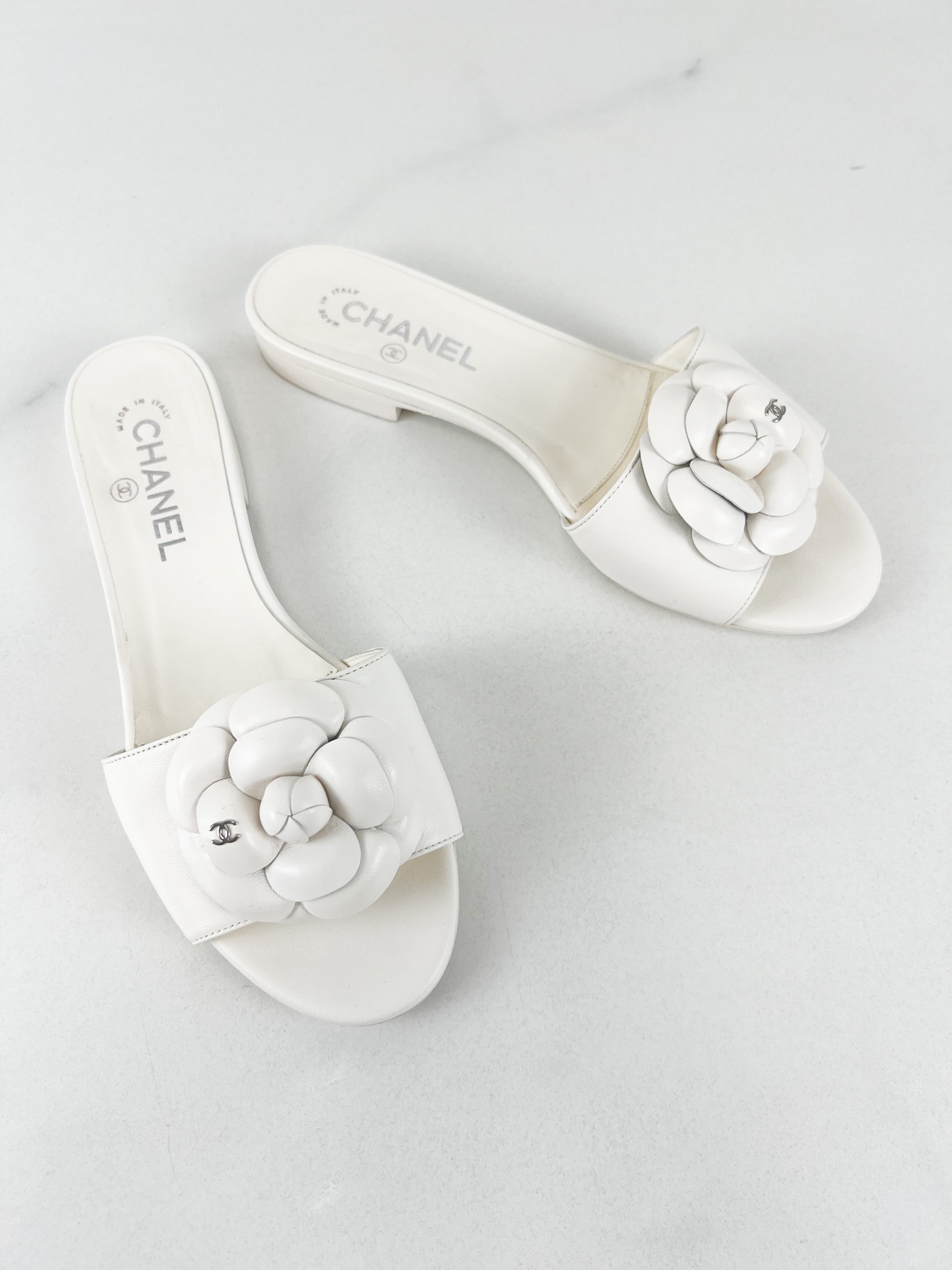 Chanel Camelia Sandal Size 39C