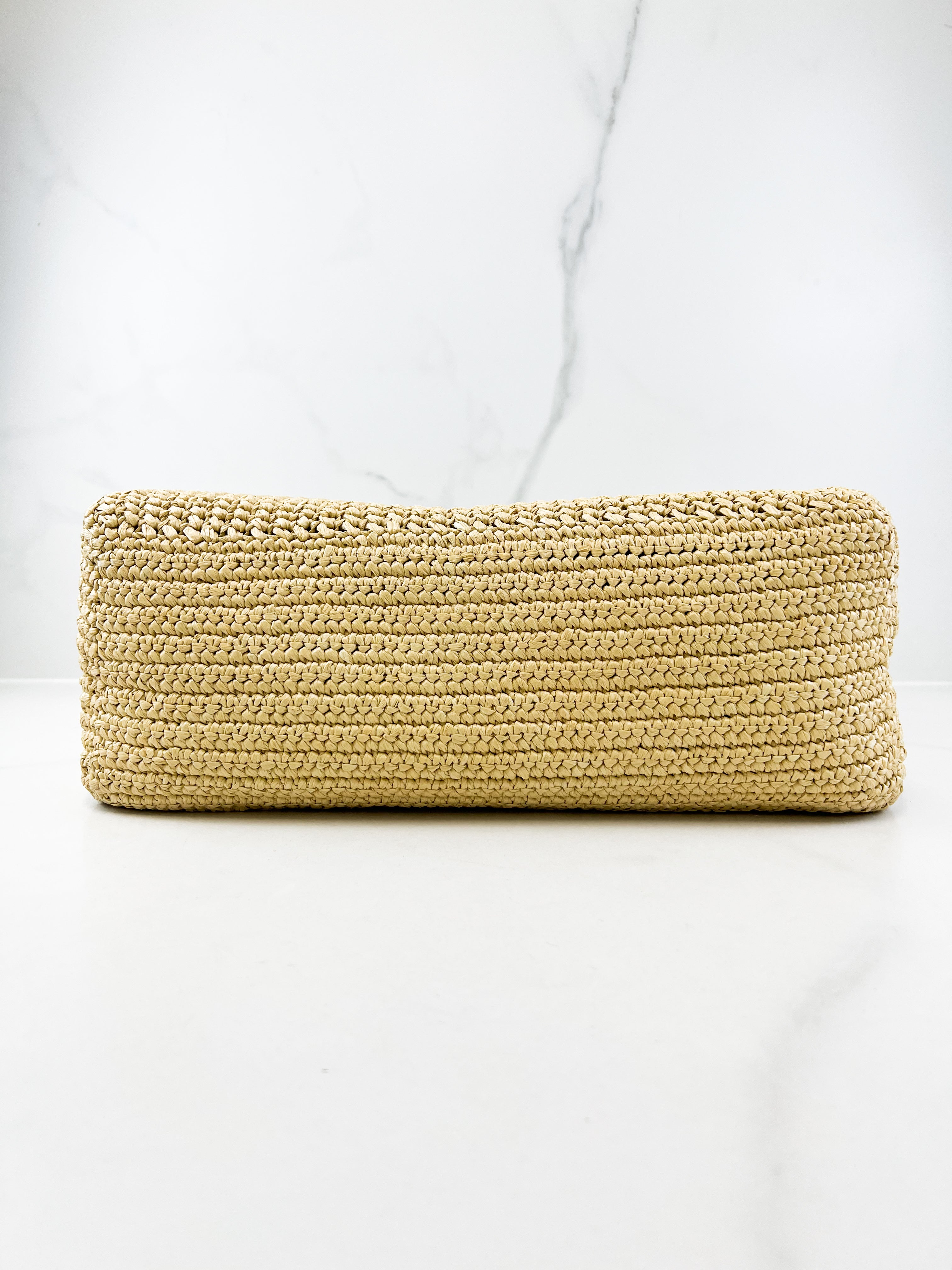 Prada Raffia Medium Tote