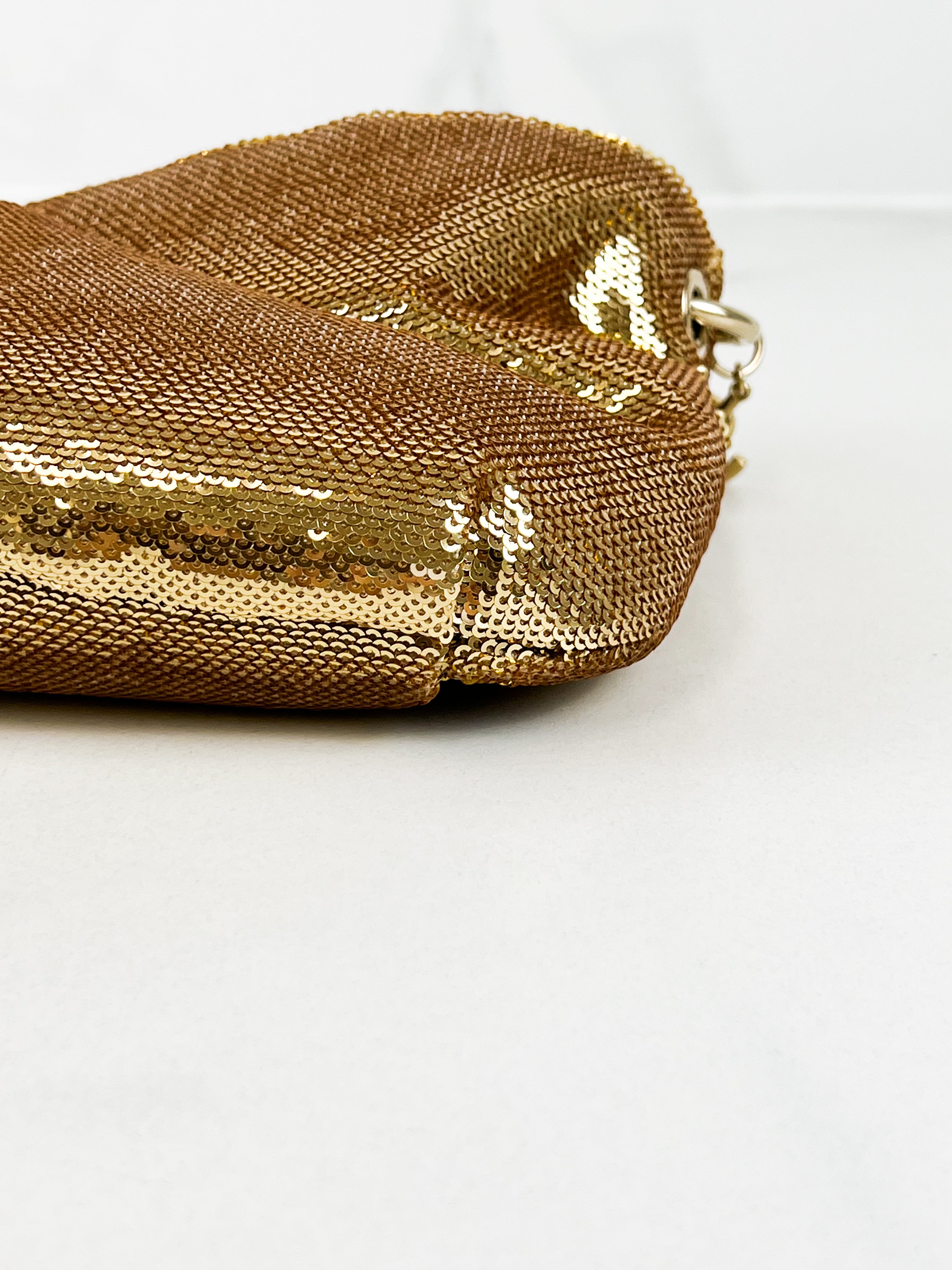 Jimmy Choo Bonny Sequin Crossbody Bag in Gold