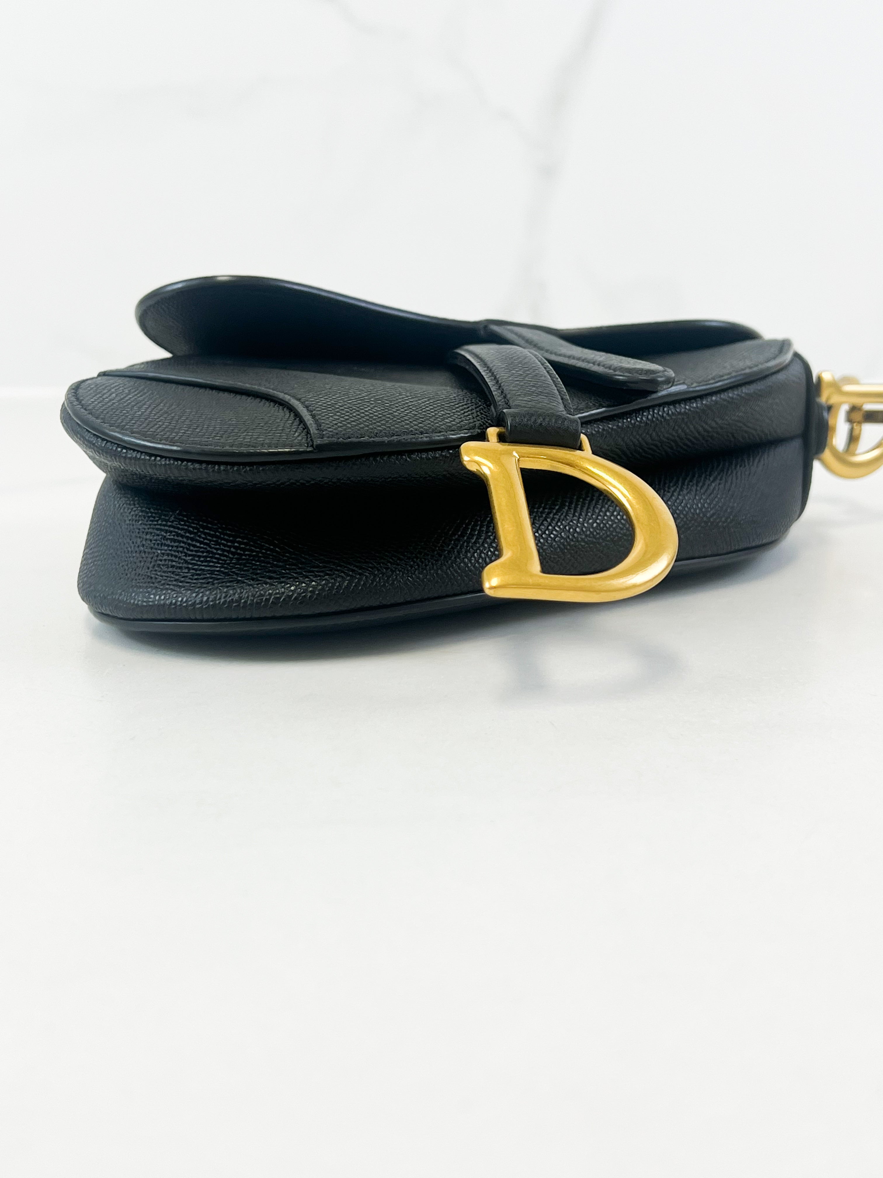 Christian Dior Mini Black Saddle