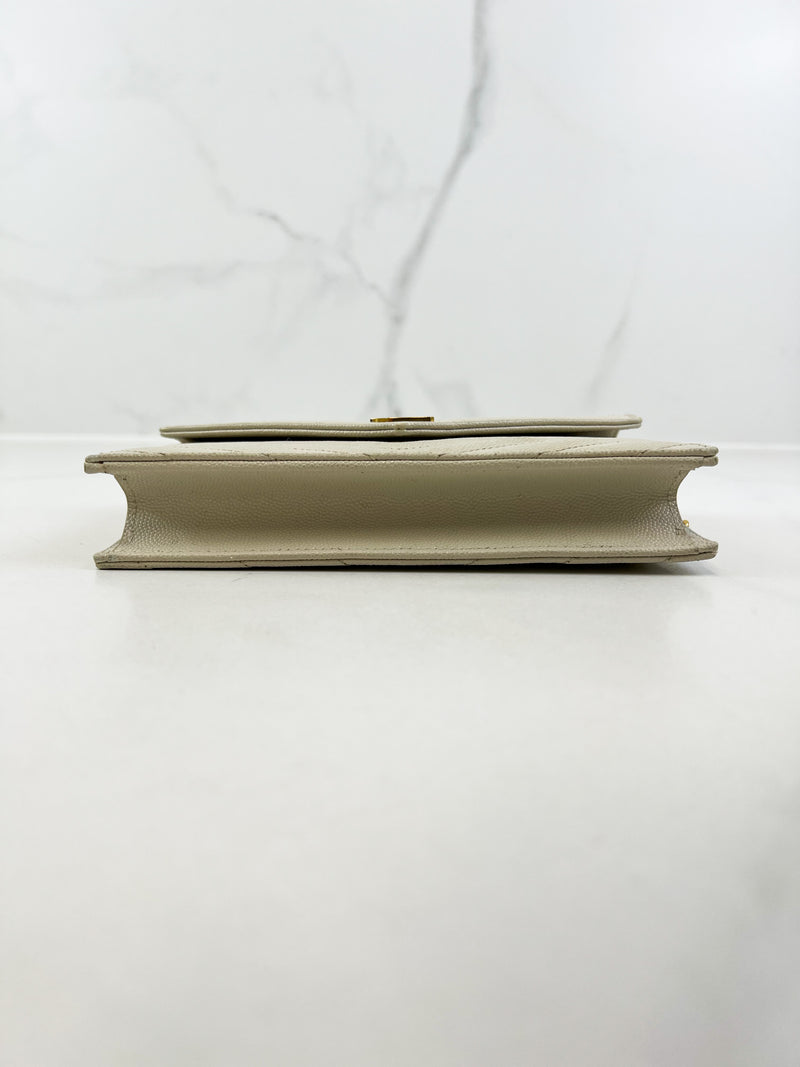 Saint Laurent Bone Cassandre Envelope WOC