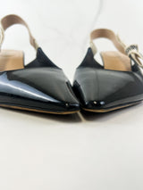 Christian Dior Black Jadior Slingback Heel Size 39.5