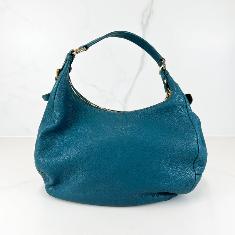 Prada Turquoise Leather Shoulder Bag