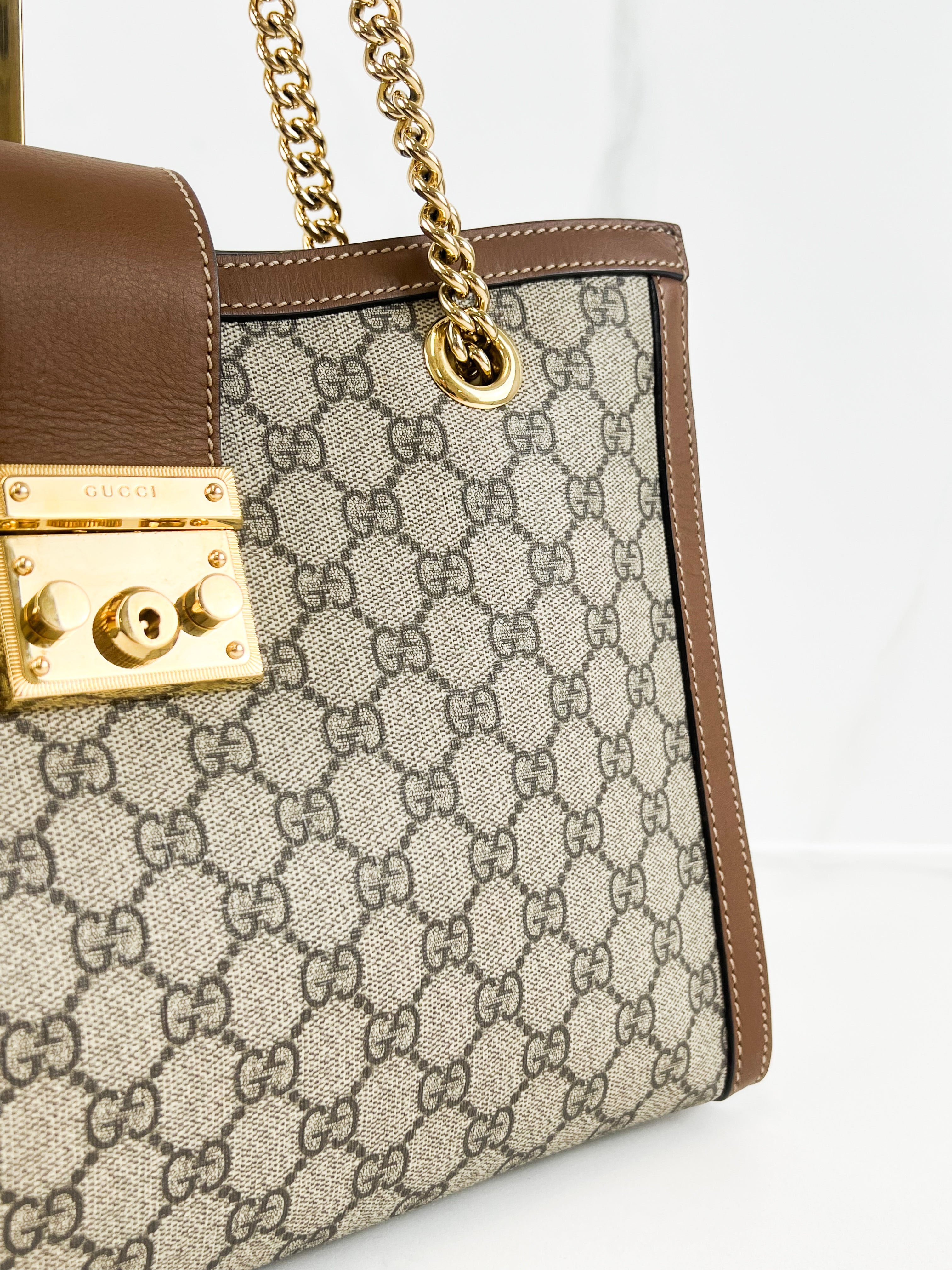 Gucci GG Supreme Large Padlock Tote Bag