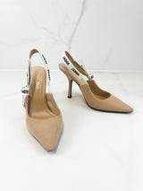 Christian Dior Nude Slingback Pumps Size 39